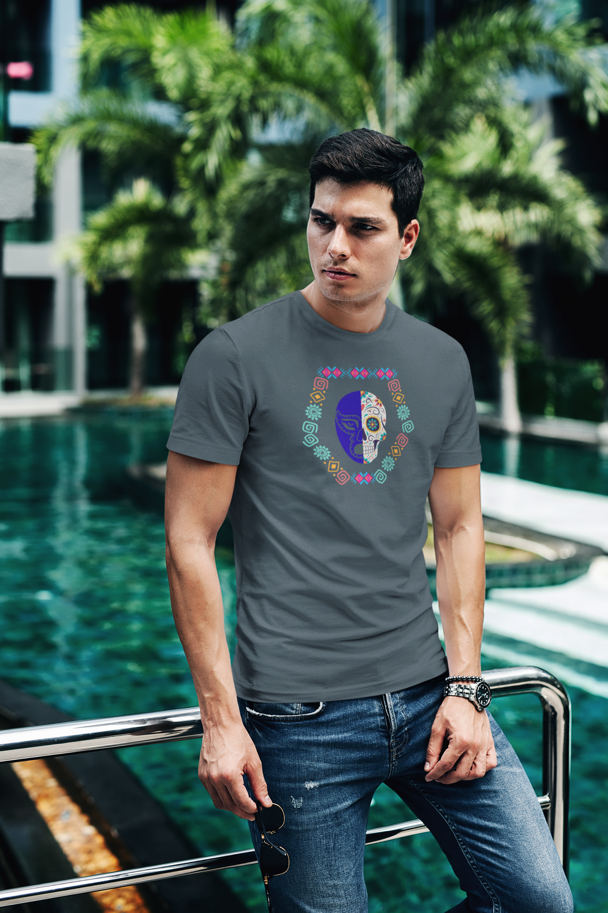 Lucha Calavera Tee