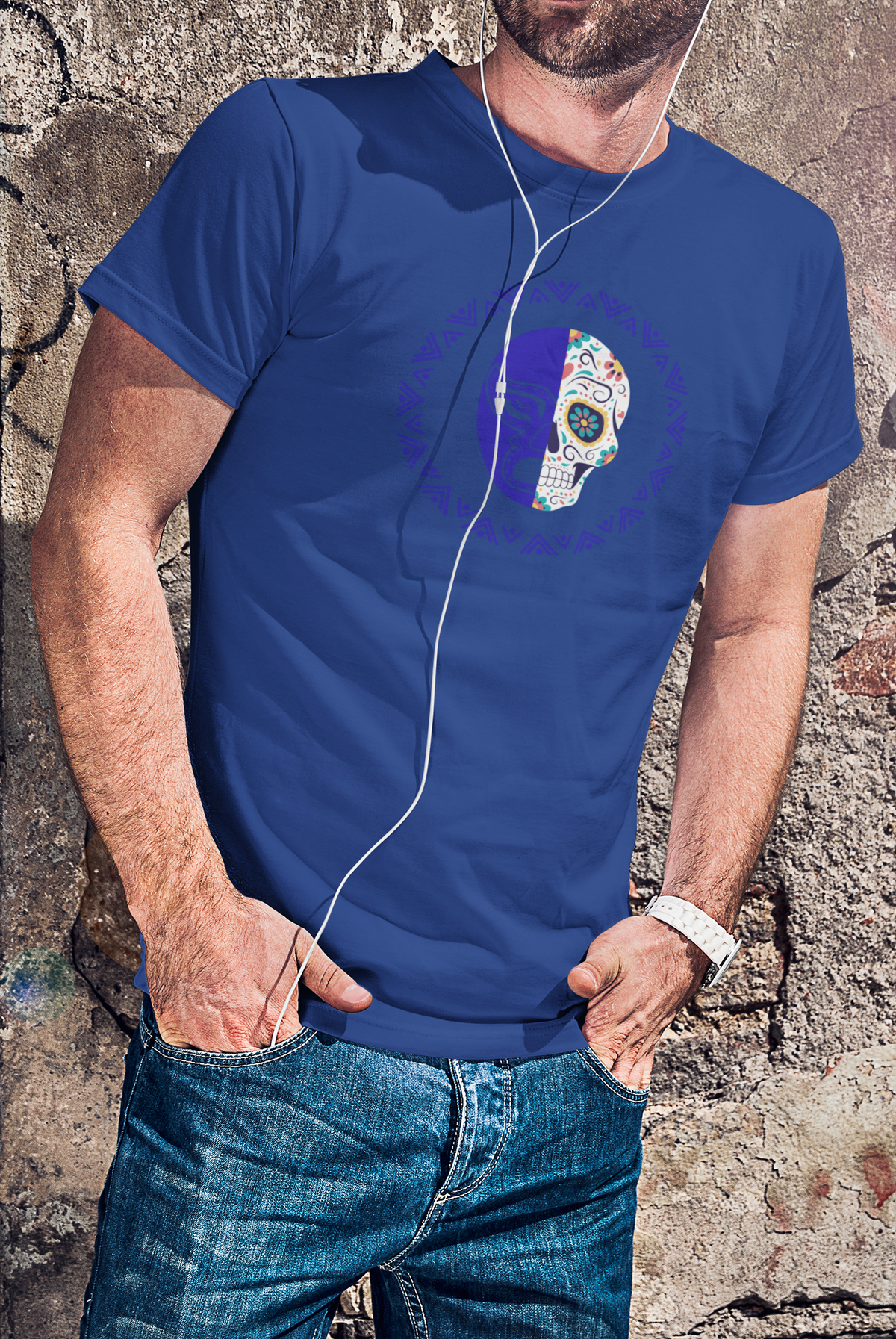 Lucha Calavera Emblem Tee