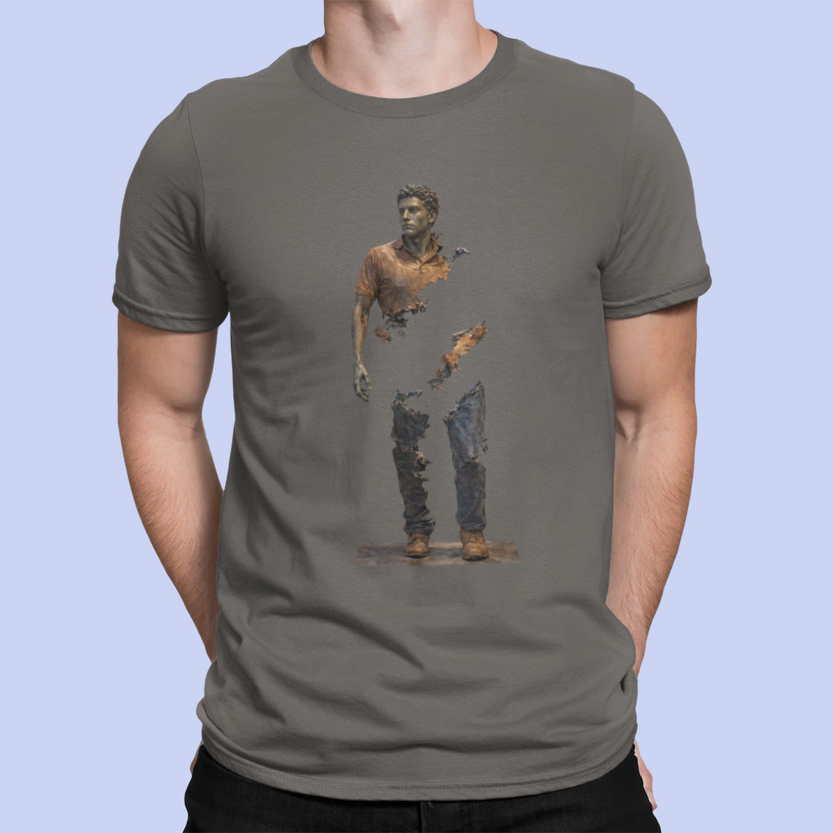 Fragmented Bronze Figure Tee