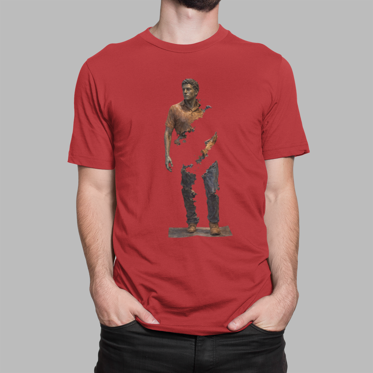 Fragmented Bronze Figure Tee